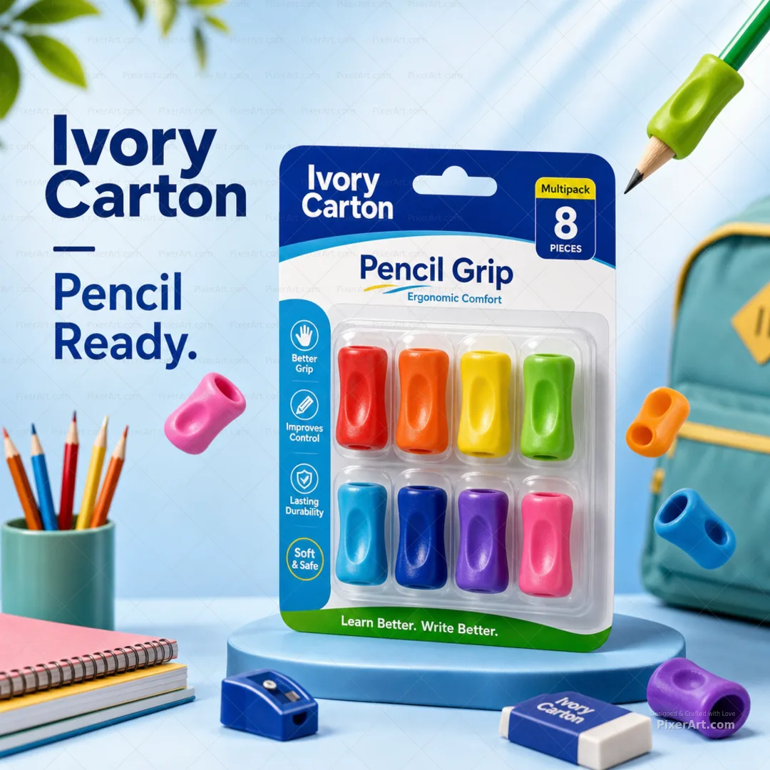 Ivory Carton Pencil Grip Multipack Blister