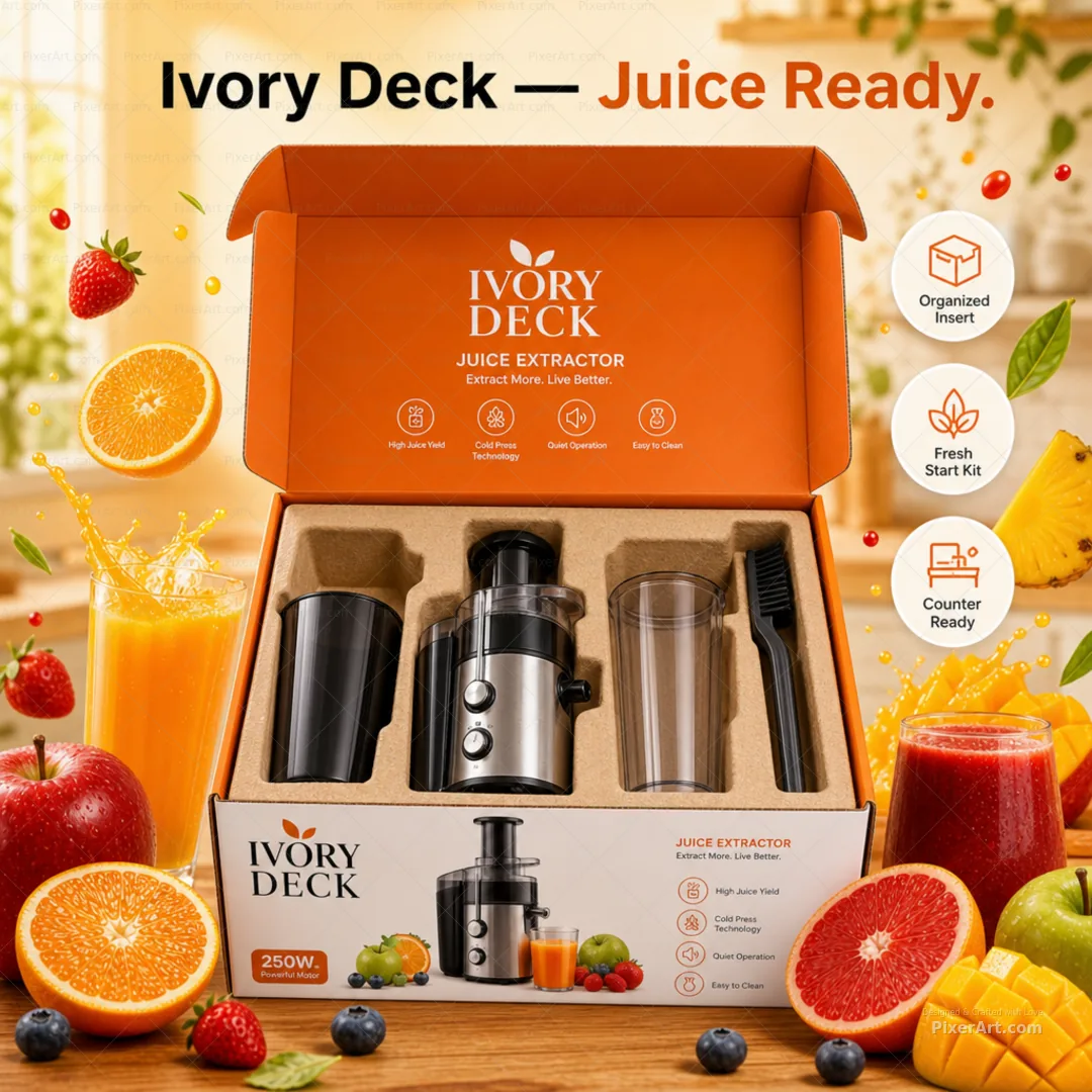 Ivory Deck Juice Extractor Carton
