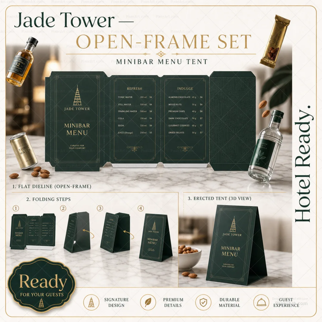 Jade Tower Hotel Minibar Menu Tent