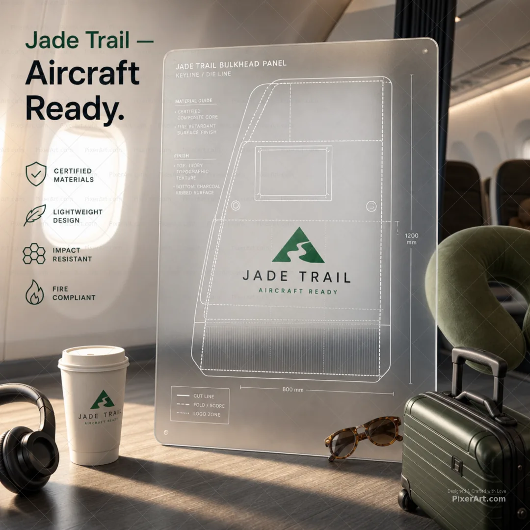 Jade Trail Aircraft Cabin Bulkhead Branding Panel