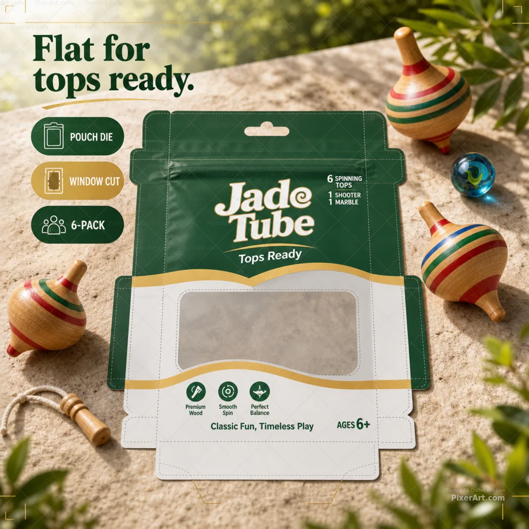 Jade Tube Spinning Top Multipack Pouch