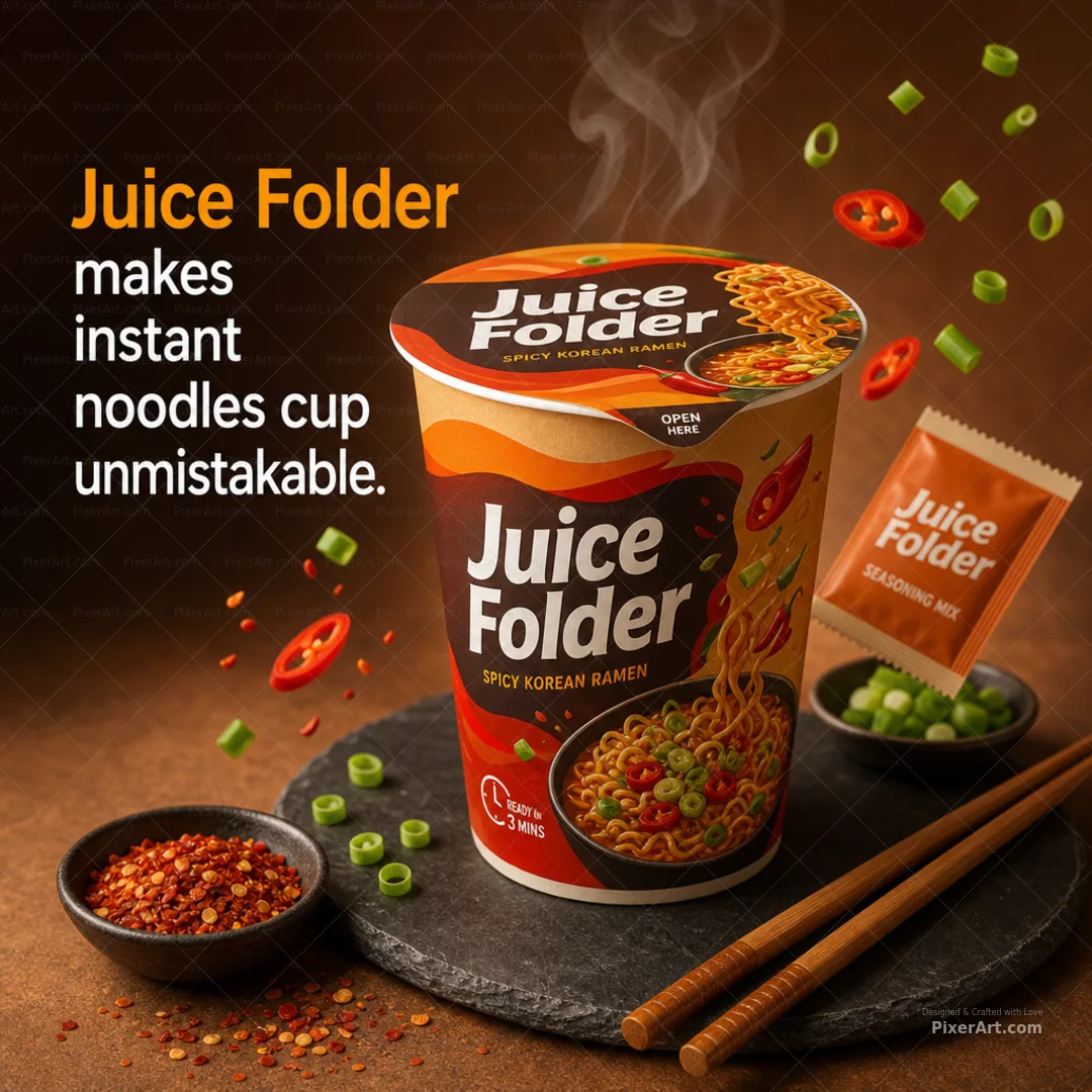 Juice Folder Instant noodles cup