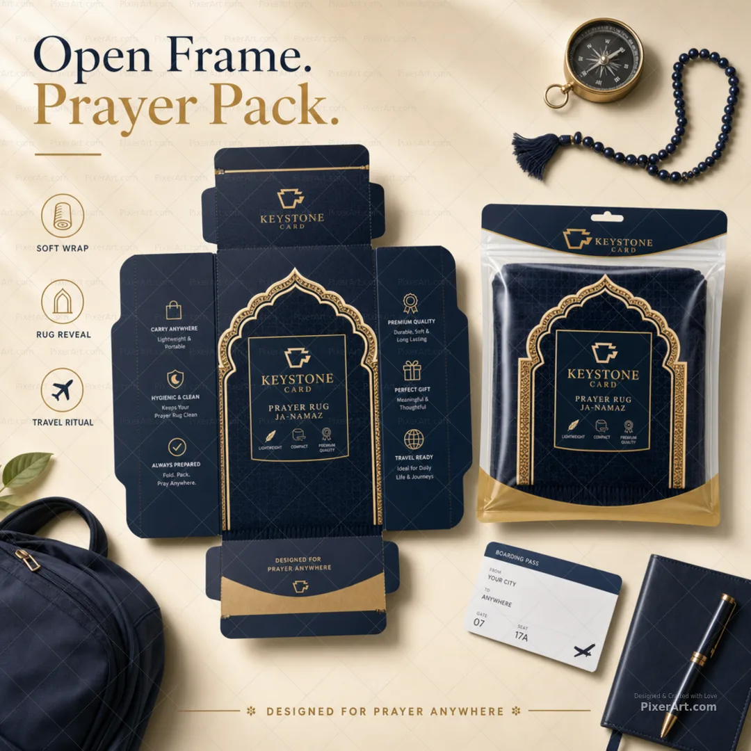 Keystone Card Prayer Rug / Ja-Namaz Fold Polybag