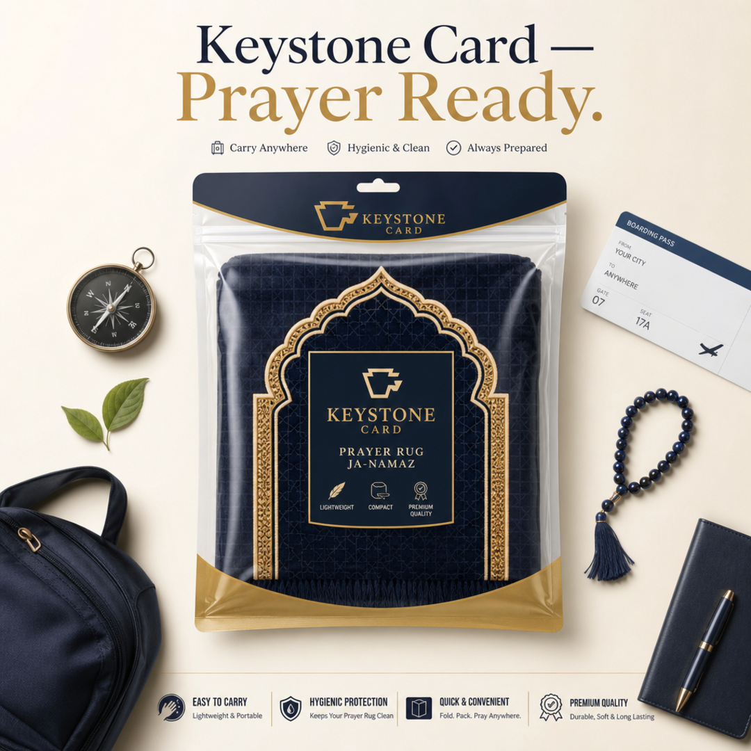 Keystone Card Prayer Rug / Ja-Namaz Fold Polybag