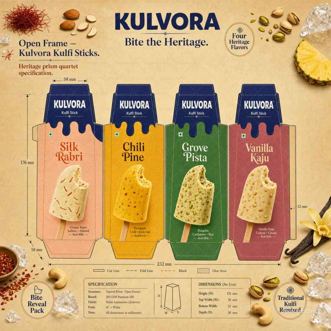 Kulvora Tapered Kulfi Prism Quartet