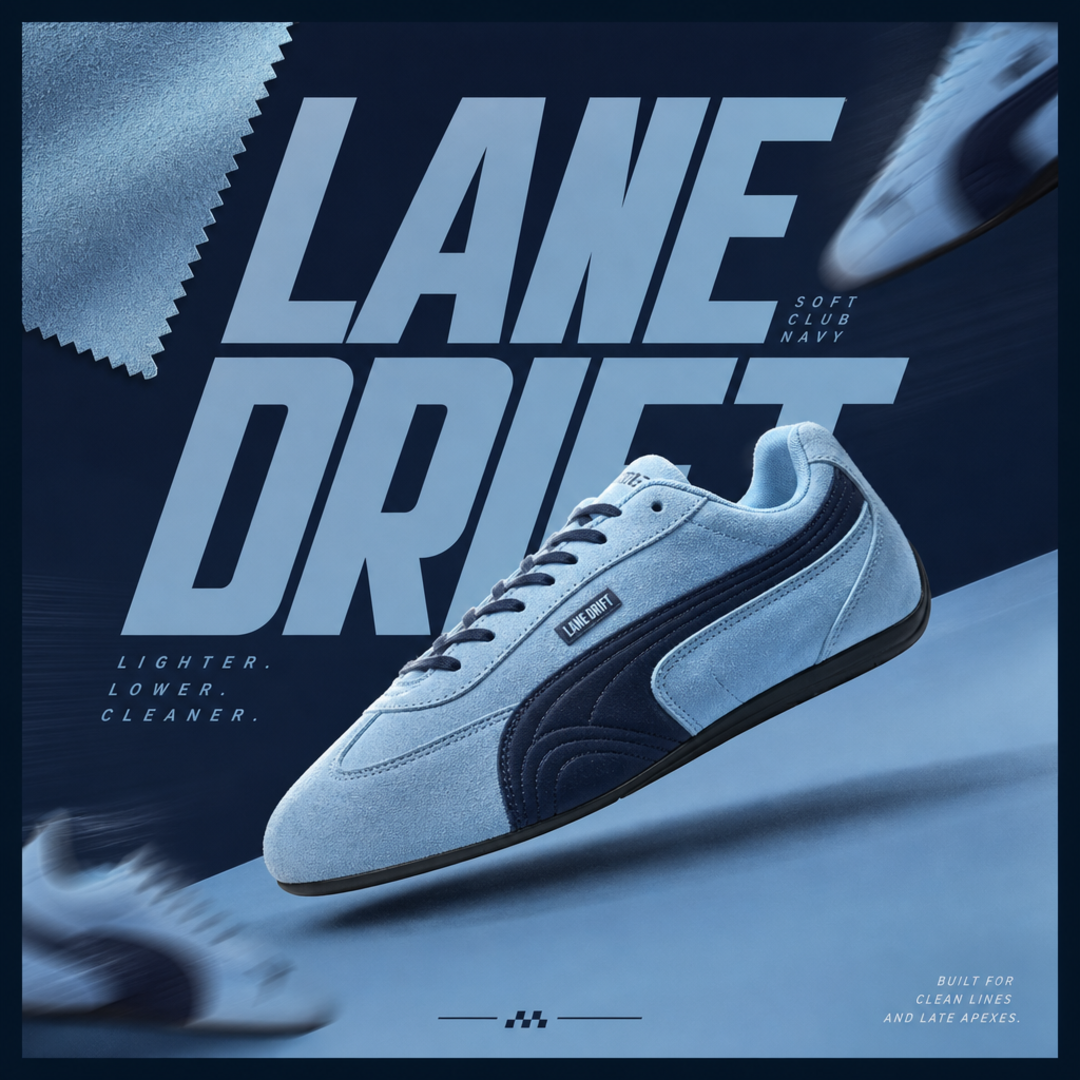 Lane Drift Racing Sneaker Poster