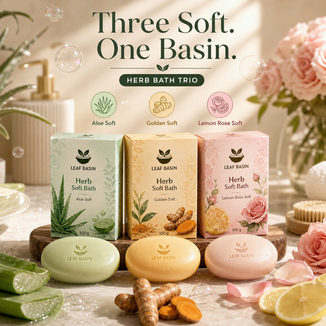 Leaf Basin Herb Soft Bath Trio