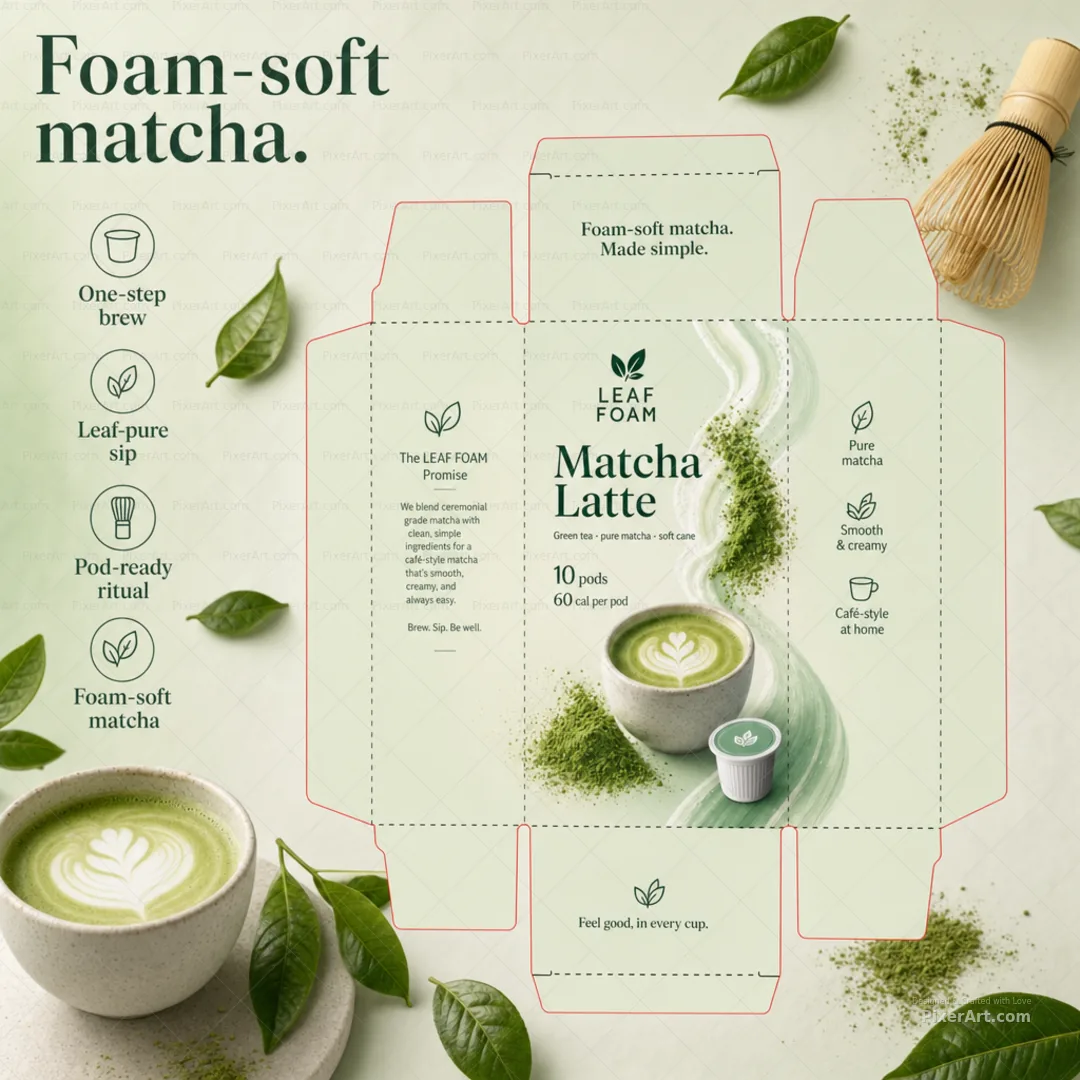 Leaf Foam Matcha Latte Pods
