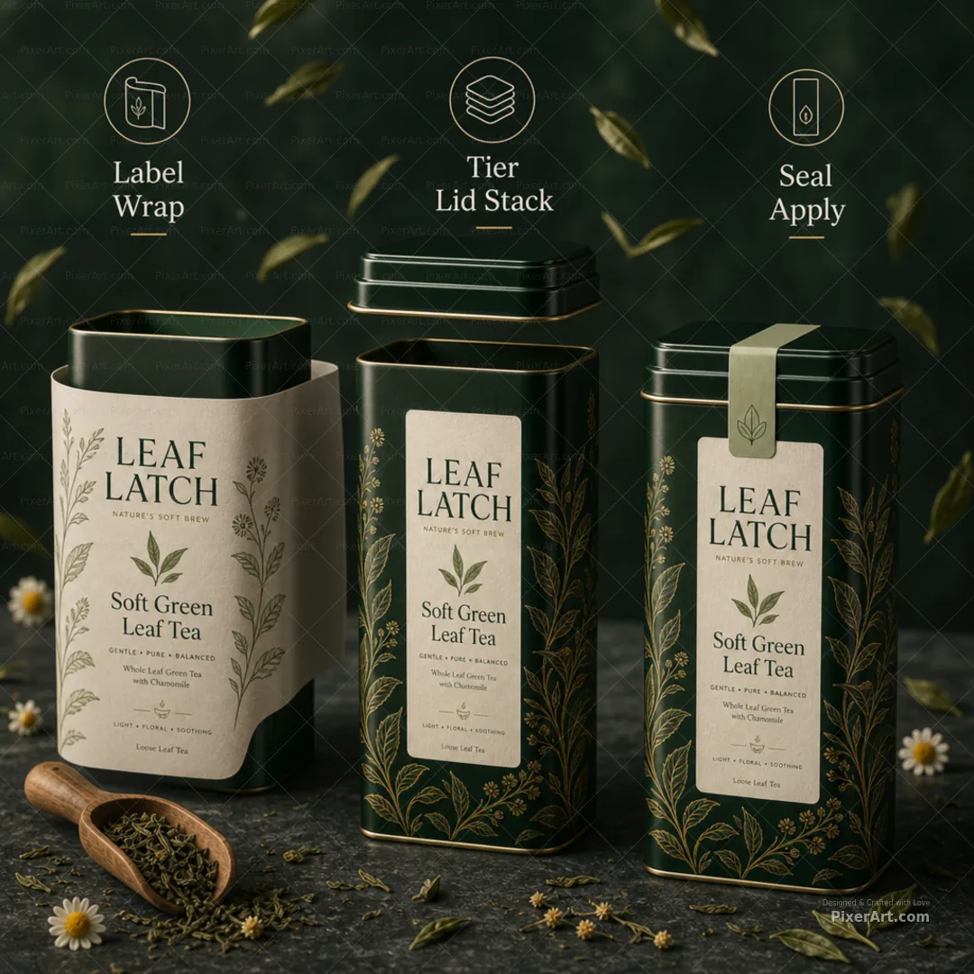 Leaf Latch Soft Green Tea Tin