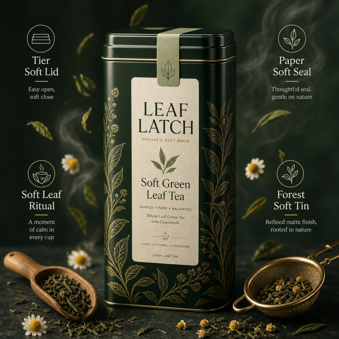 Leaf Latch Soft Green Tea Tin