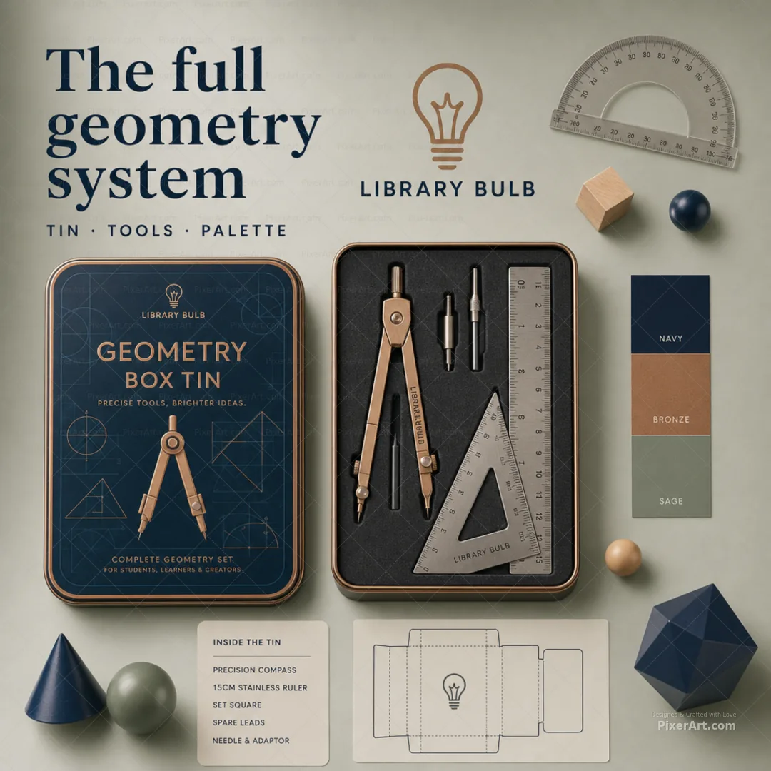 Library Bulb Geometry box tin