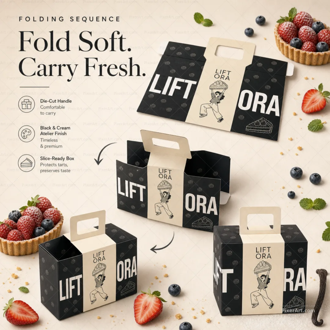 Liftora Black Cream Tart Carry Box