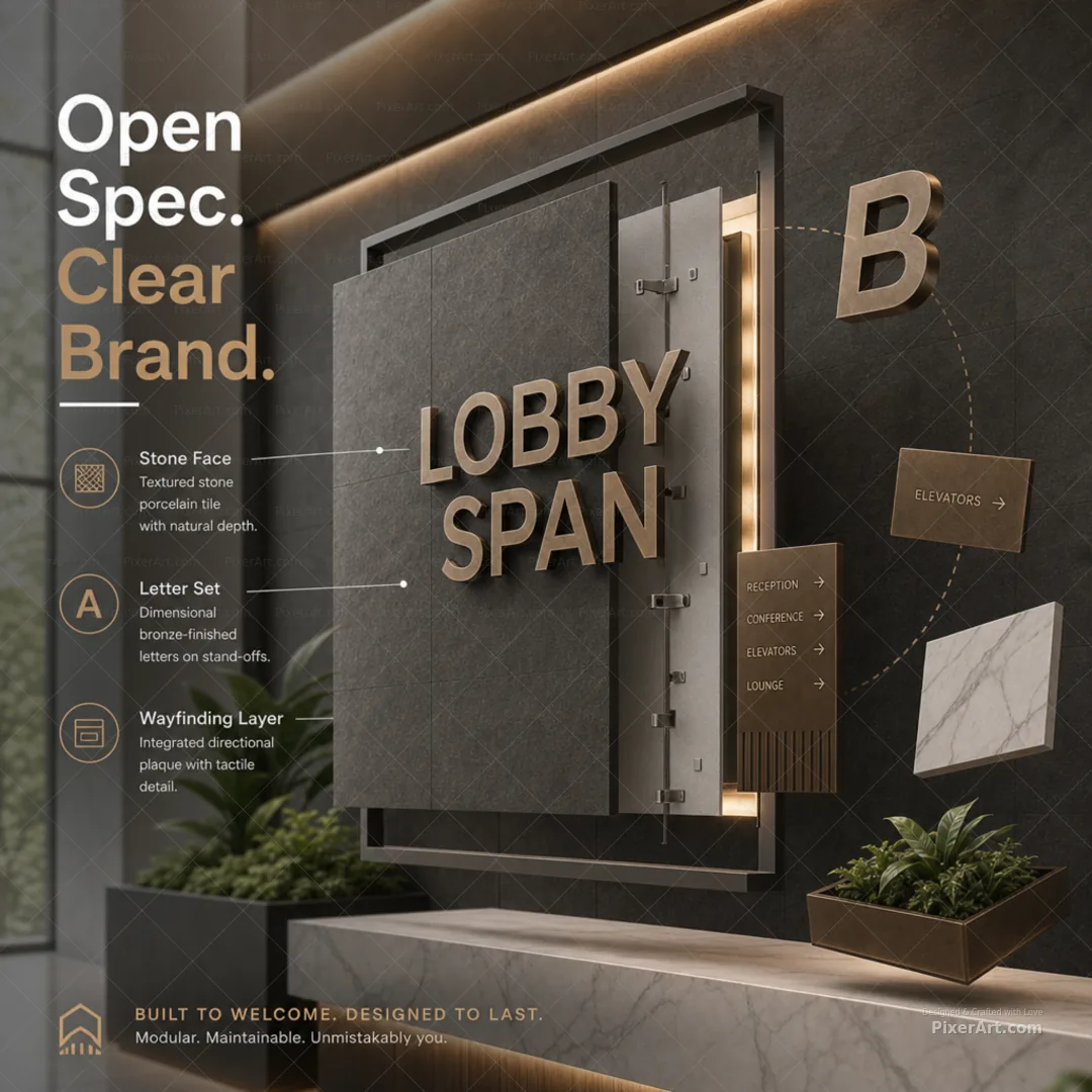 Lobby Span Corporate Wall Branding