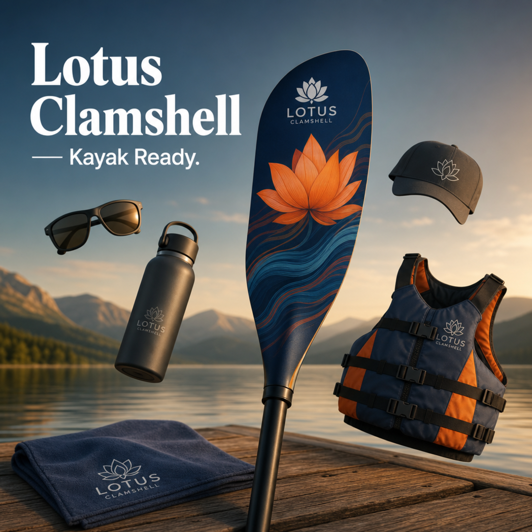 Lotus Clamshell Kayak Paddle Blade Graphic Wrap