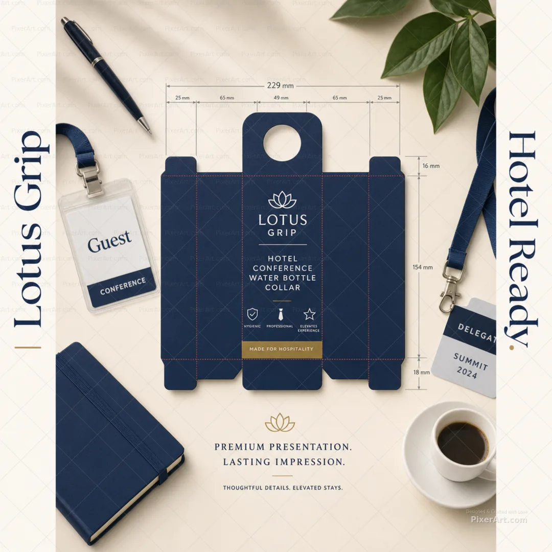 Lotus Grip Hotel Conference Water Bottle Collar