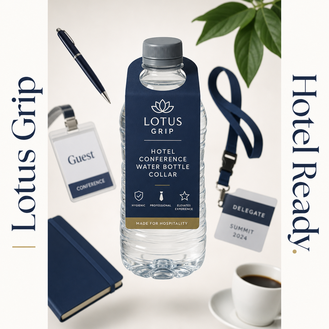 Lotus Grip Hotel Conference Water Bottle Collar