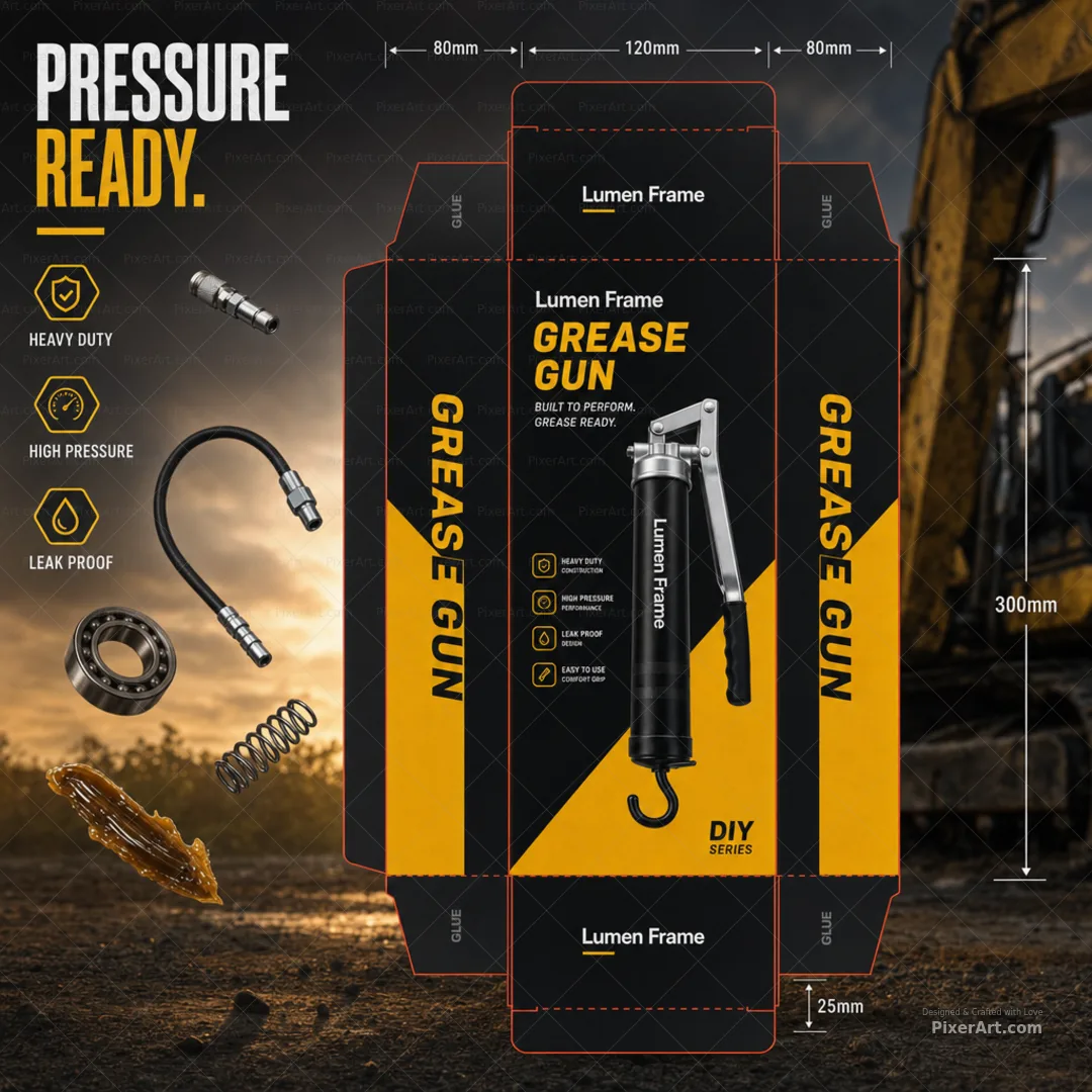 Lumen Frame Grease Gun Retail Carton