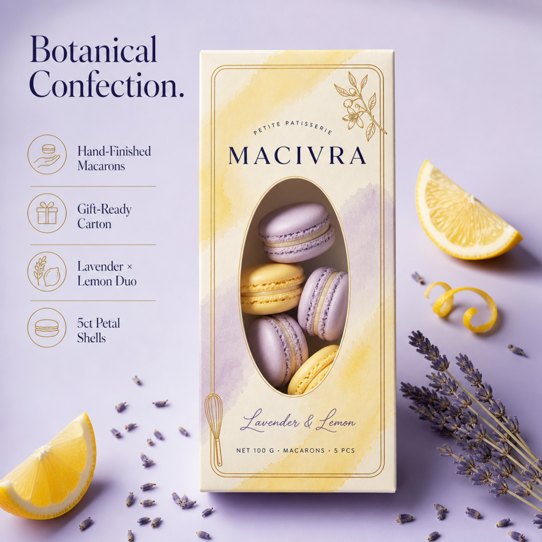 Macivra Lavender Lemon Macaron Carton