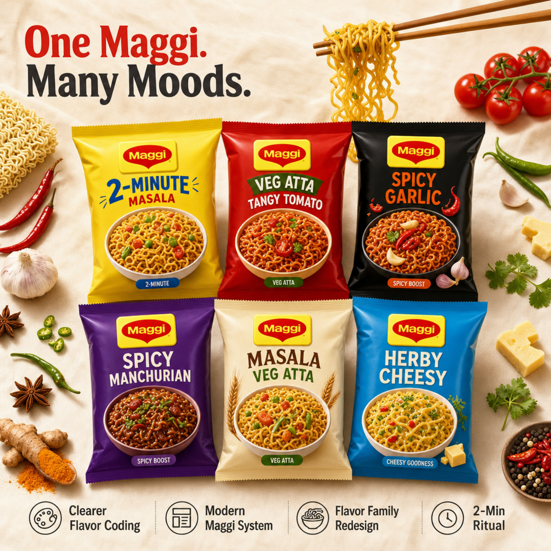 Maggi Instant Noodle Flavor Family Redesign