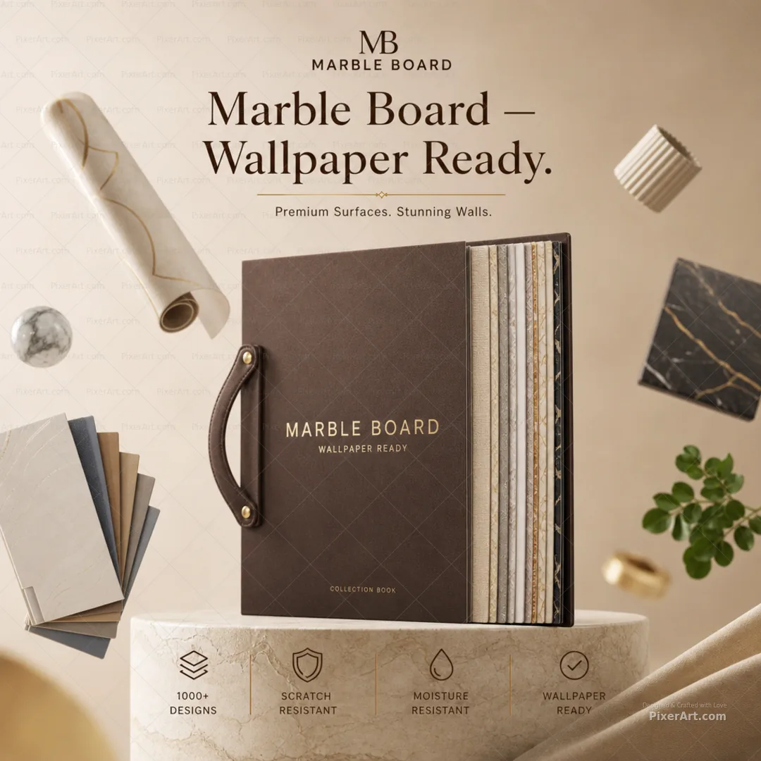 Marble Board Wallpaper Sample Book / Pattern Swatch Book