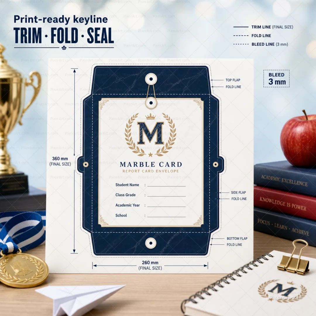Marble Card Report-Card Envelope System