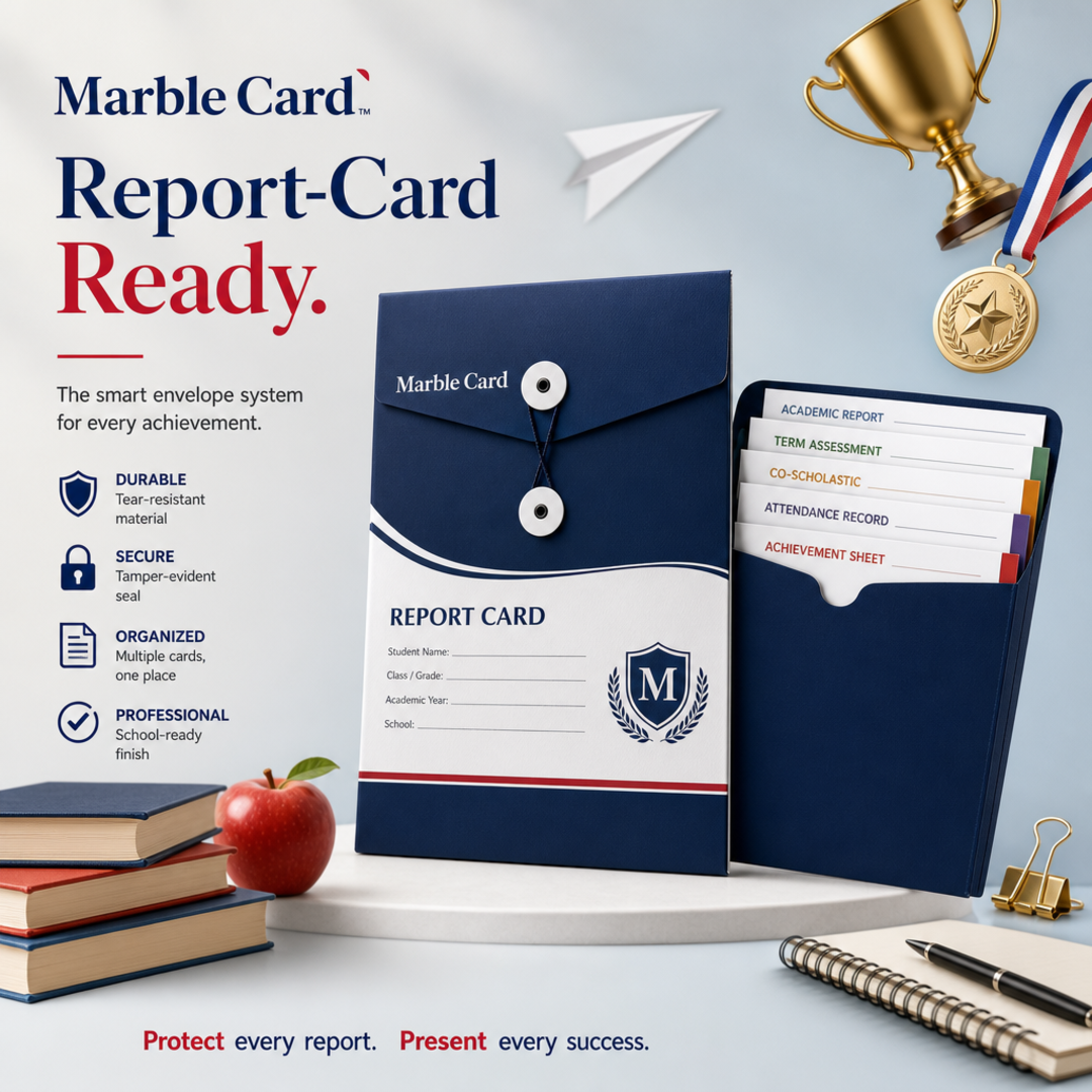 Marble Card Report-Card Envelope System