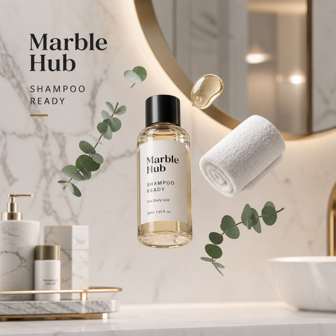 Marble Hub Hotel Shampoo Amenity Bottle Mini
