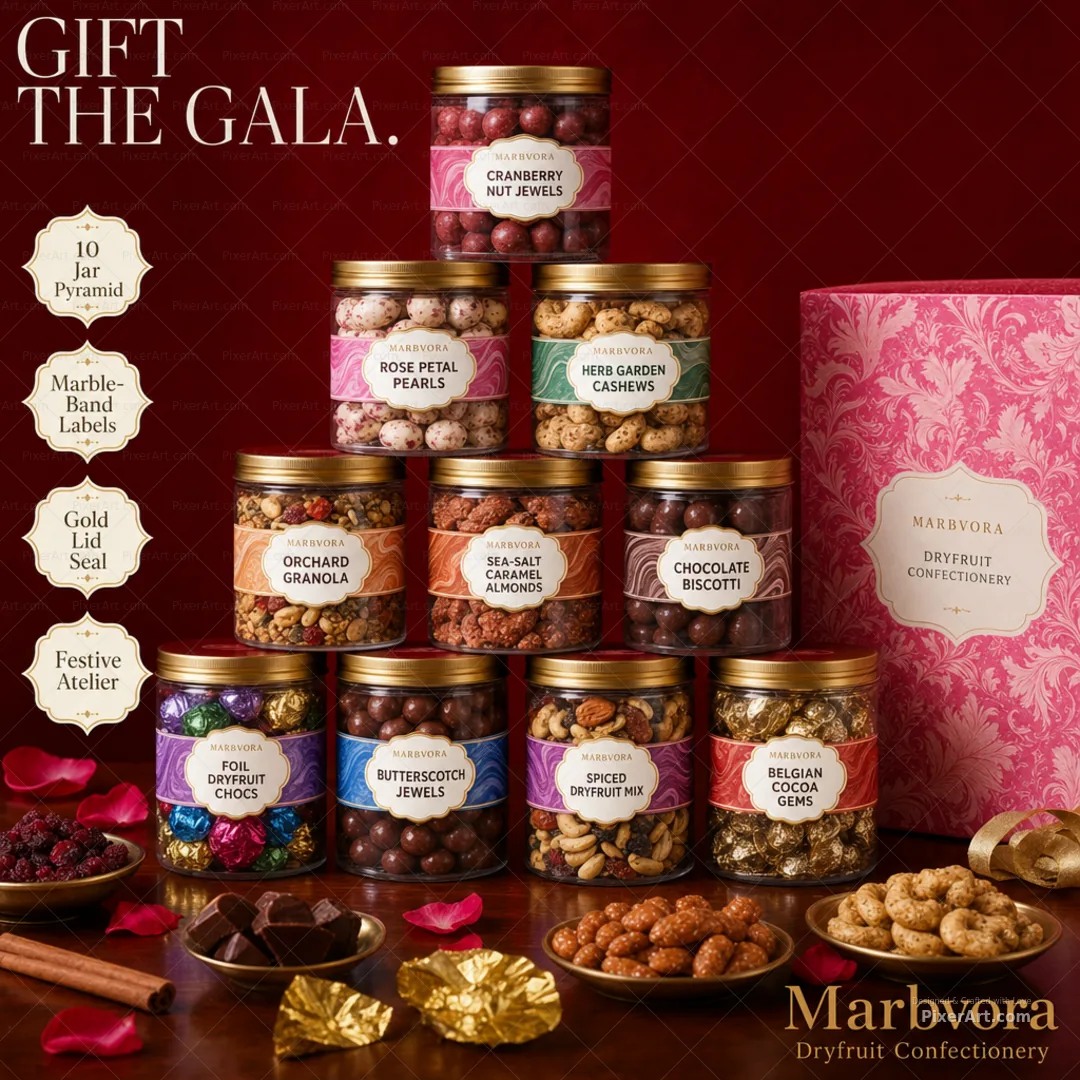 Marbvora Marble-Band Gift Jar Set