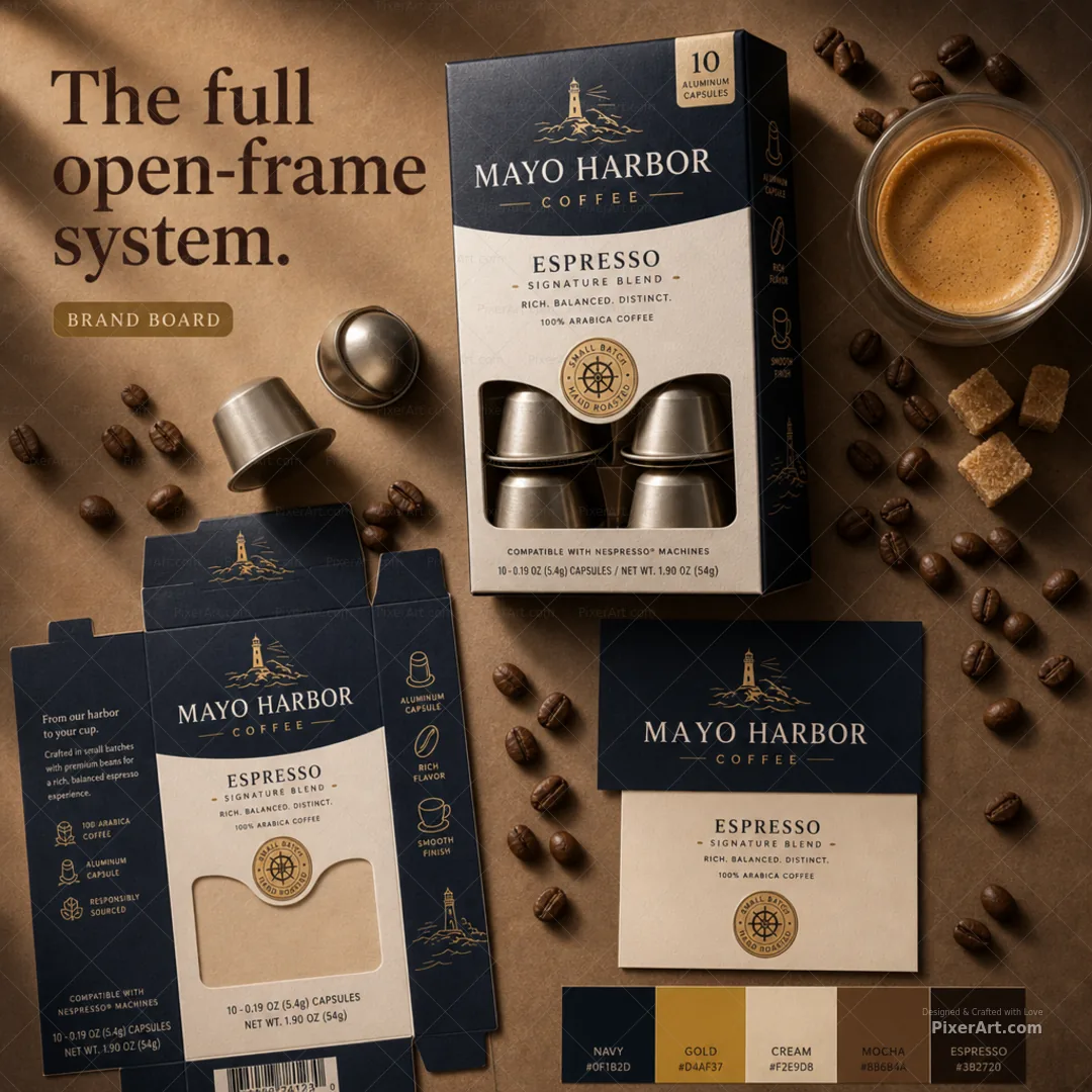 Mayo Harbor Coffee capsule sleeve