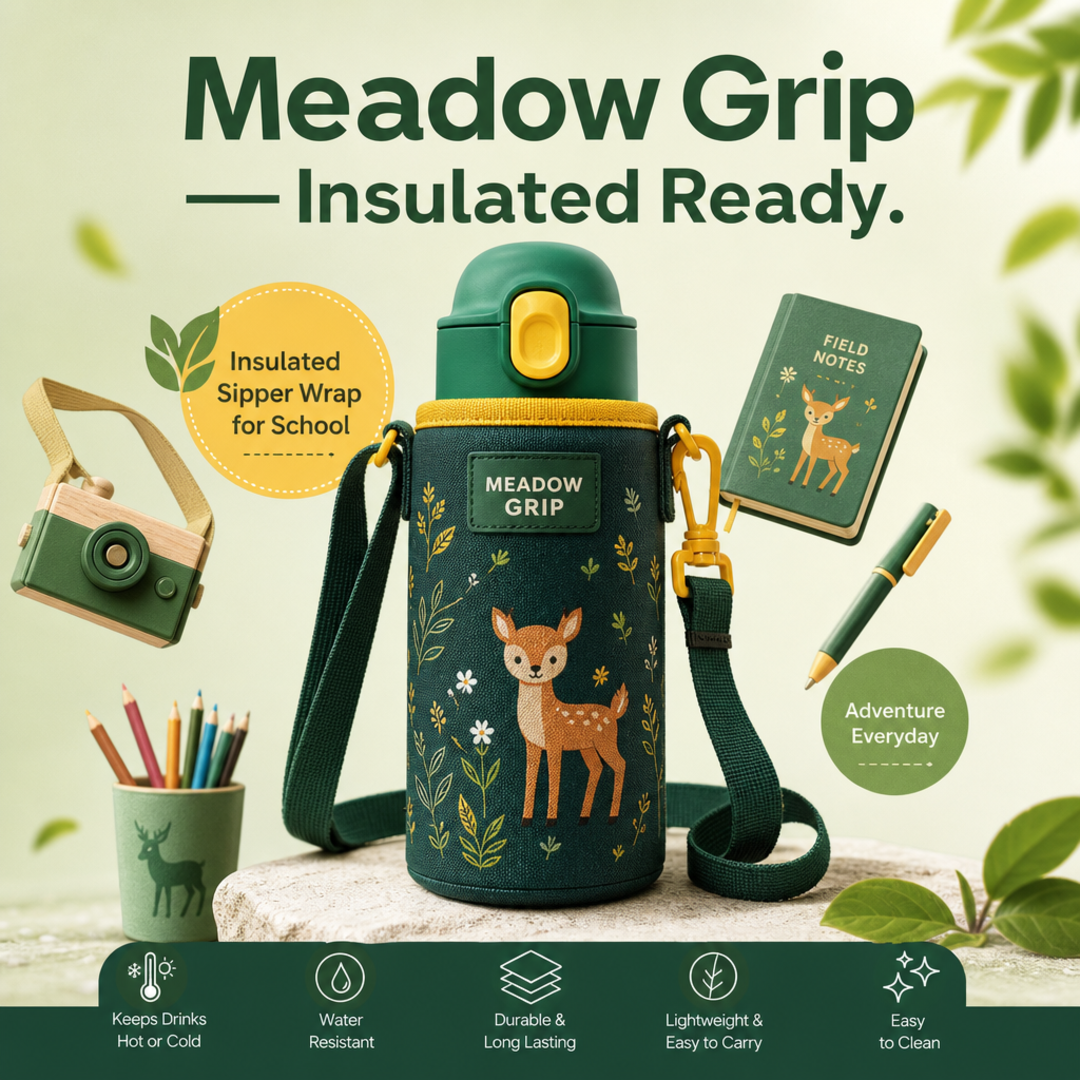 Meadow Grip Insulated School Sipper Wrap