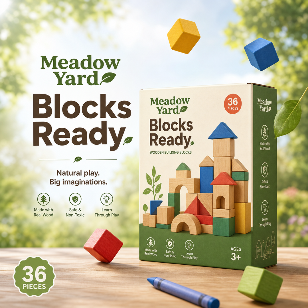 Meadow Yard Wooden Building Blocks Carton