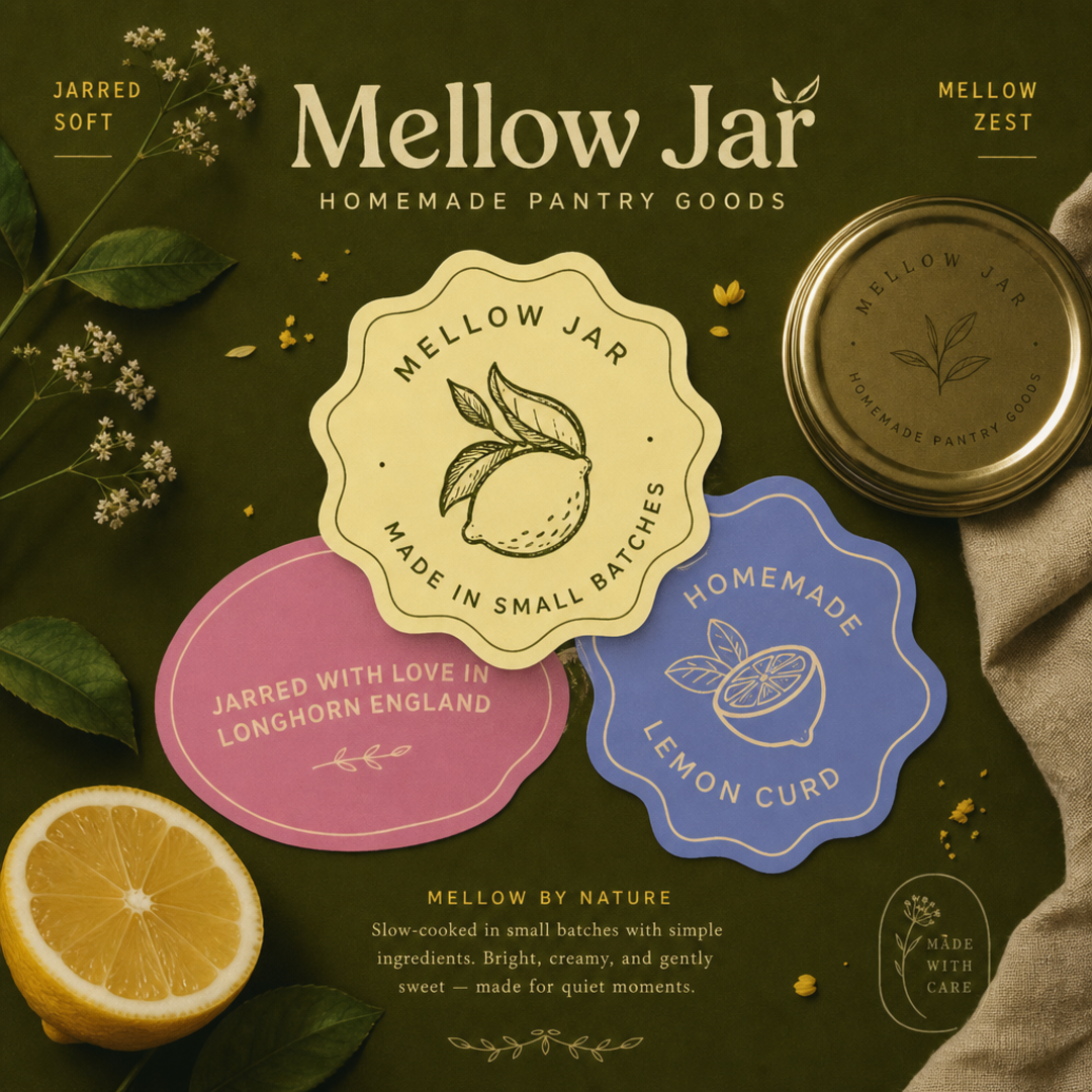 Mellow Jar Lemon Label Set