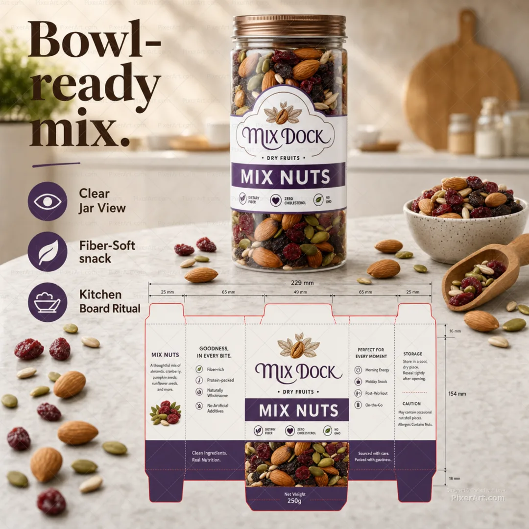 Mix Dock Clear Nut Jar