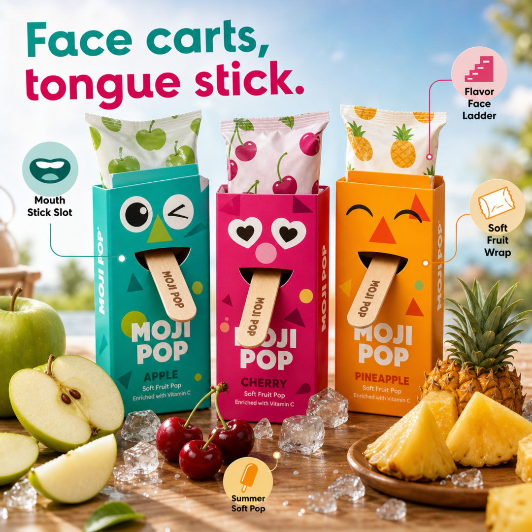 Moji Pop Face Stick Ice Pops