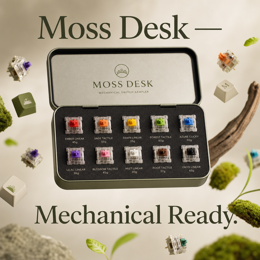 Moss Desk Mechanical Keyboard Switch Sampler Tin