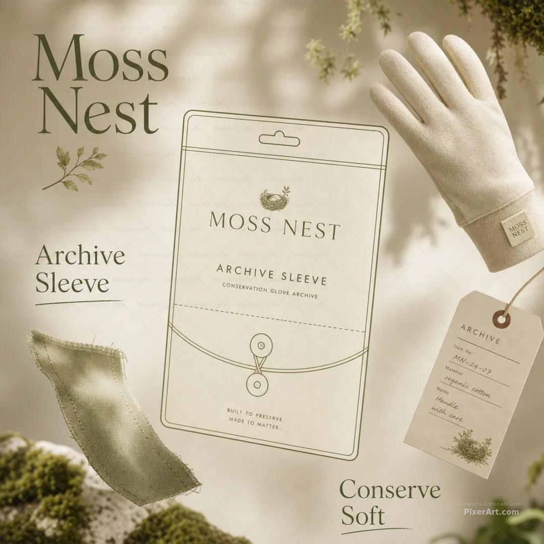 Moss Nest Conservation Glove / Archive Sleeve Pack