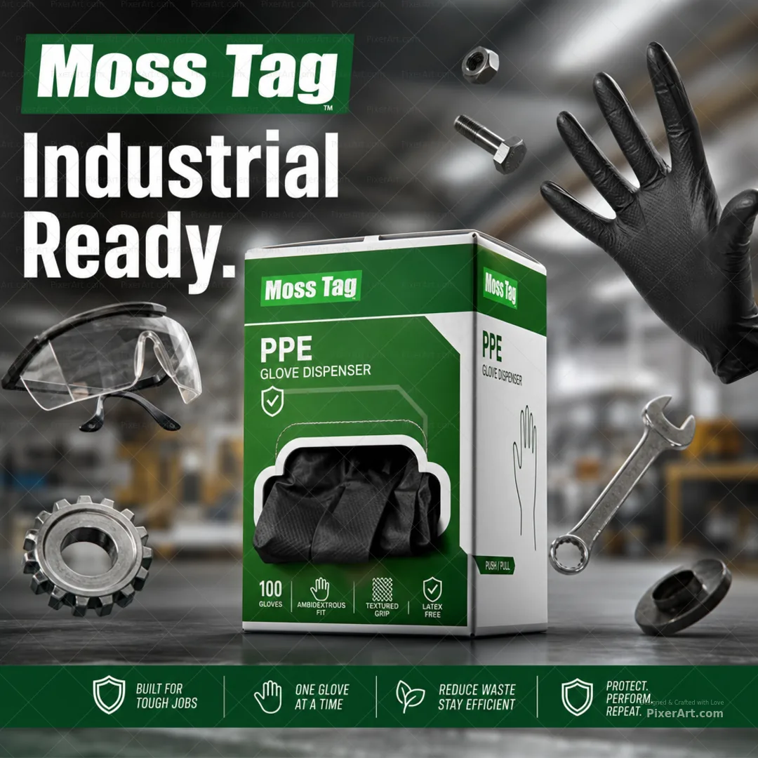 Moss Tag Industrial Ppe Glove Dispenser Carton