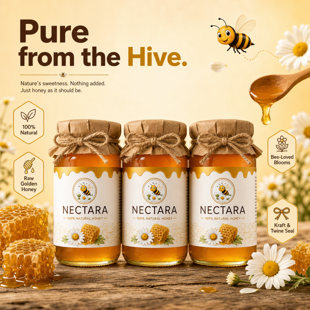 Nectara Pure Natural Honey Jars