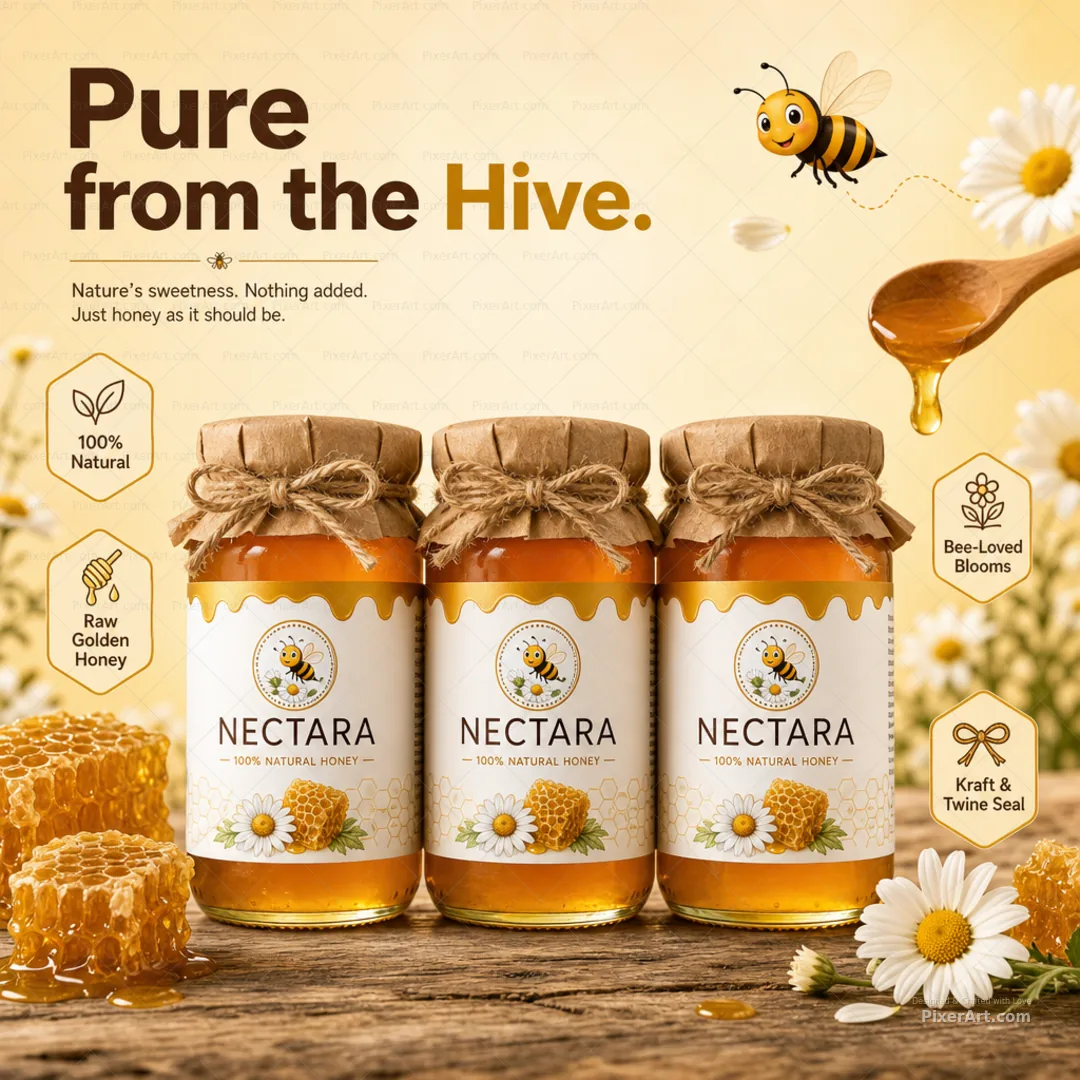 Nectara Pure Natural Honey Jars