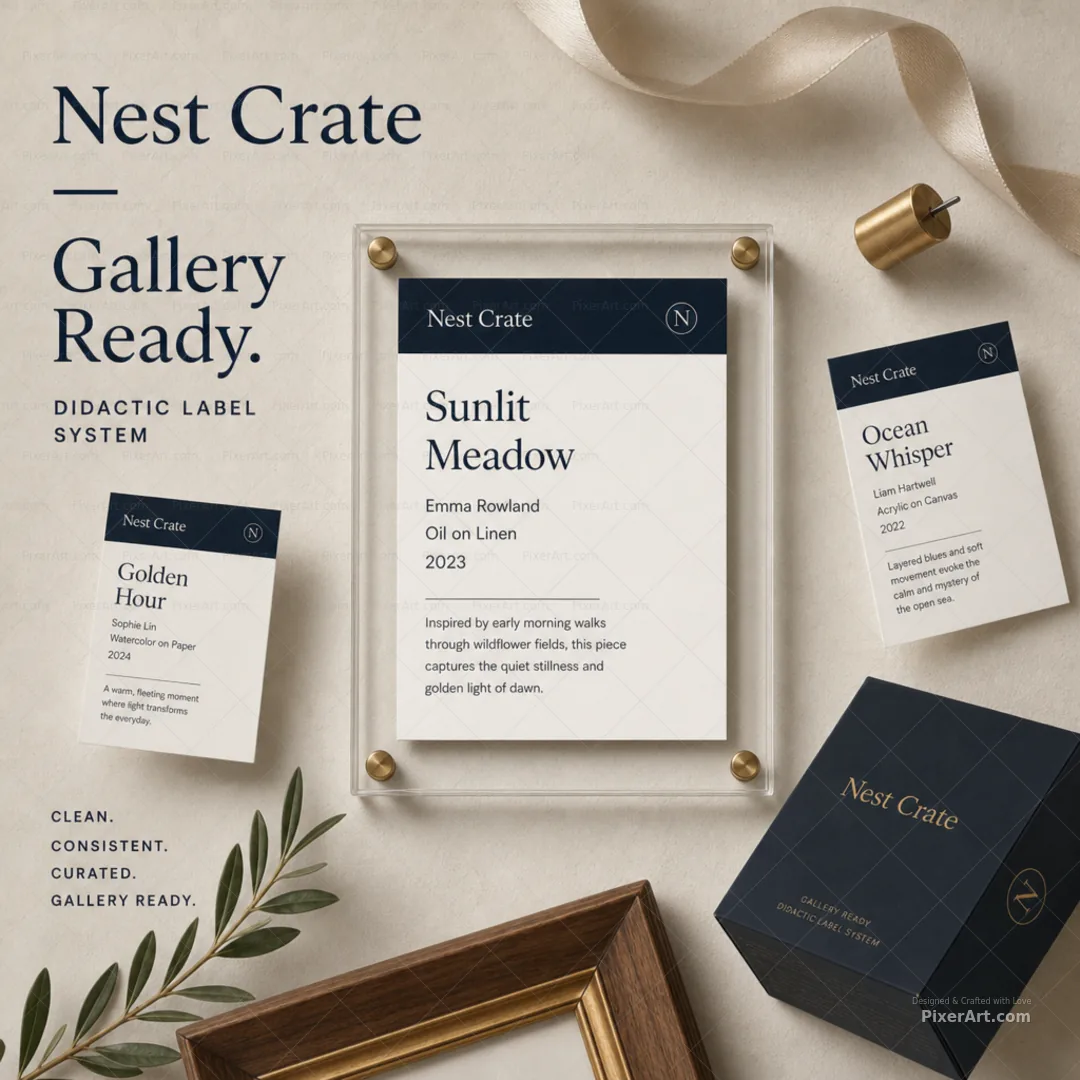 Nest Crate Gallery Wall Didactic Label System