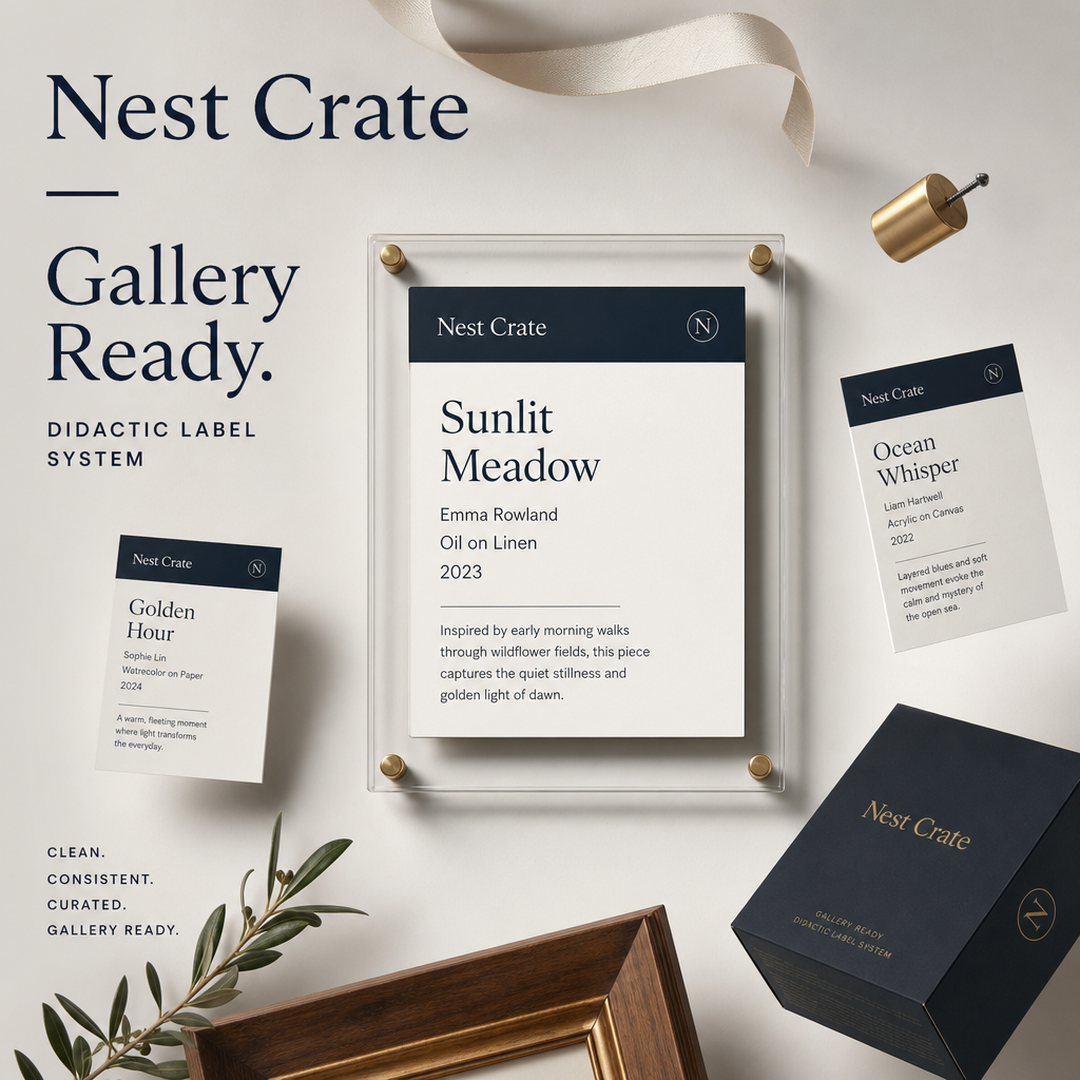Nest Crate Gallery Wall Didactic Label System