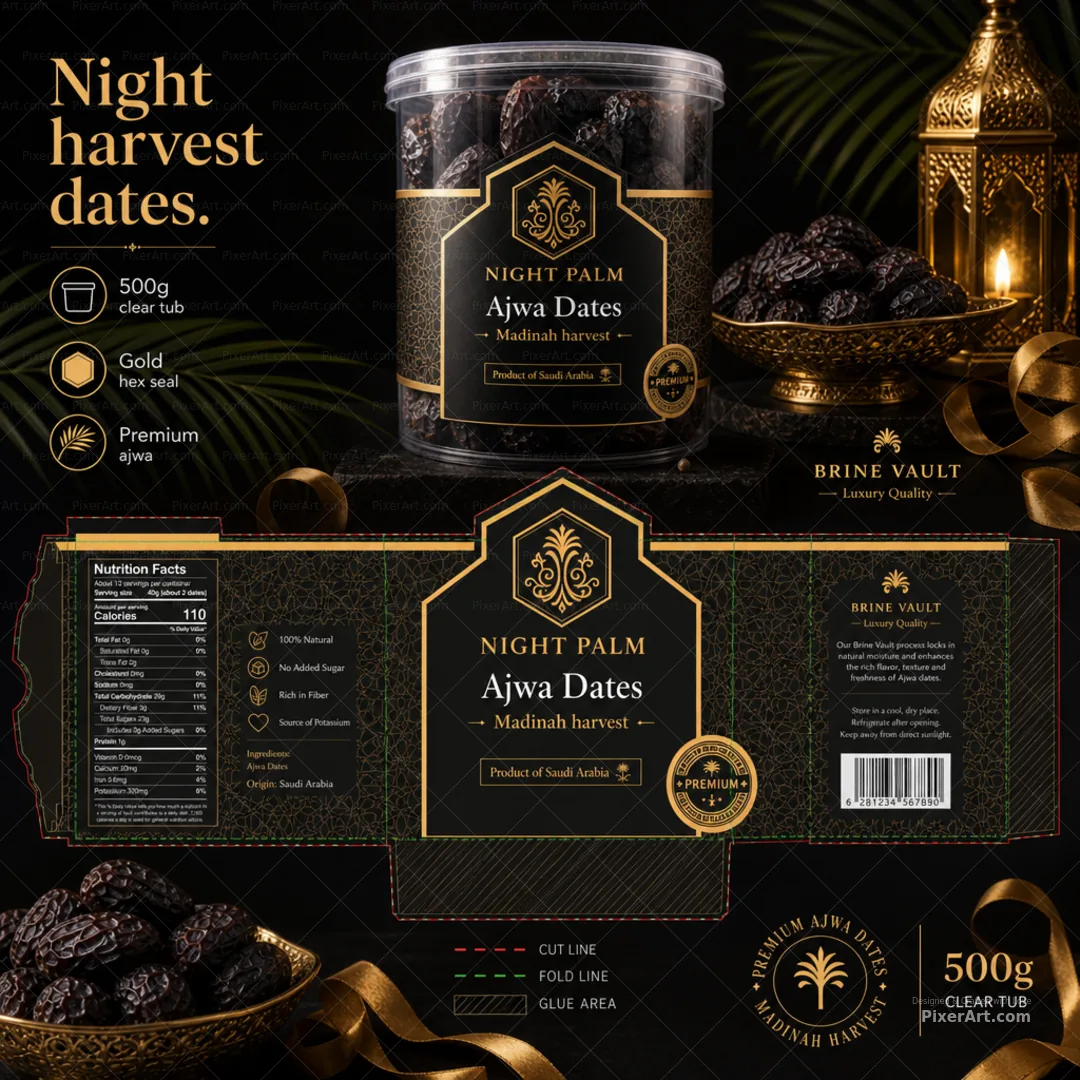 Night Palm Ajwa Dates Tub
