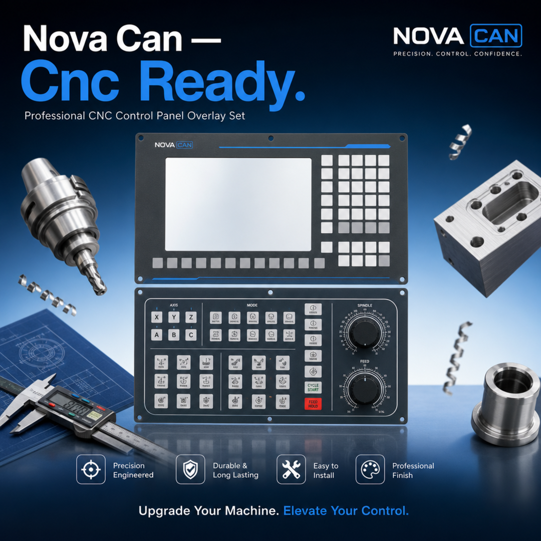 Nova Can Cnc Machine Control Panel Overlay Set
