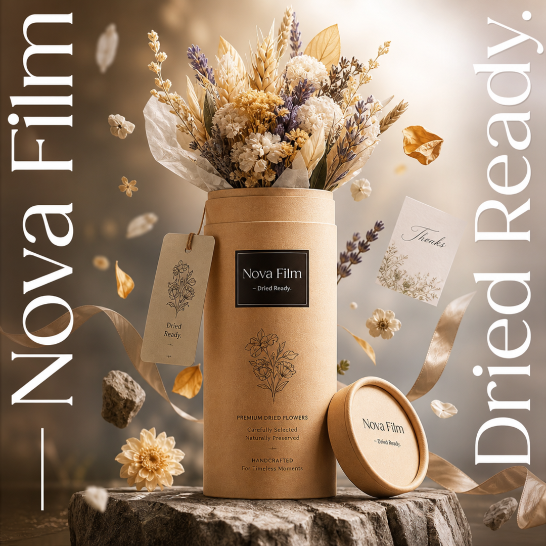 Nova Film Dried Flower Bouquet Kraft Tube