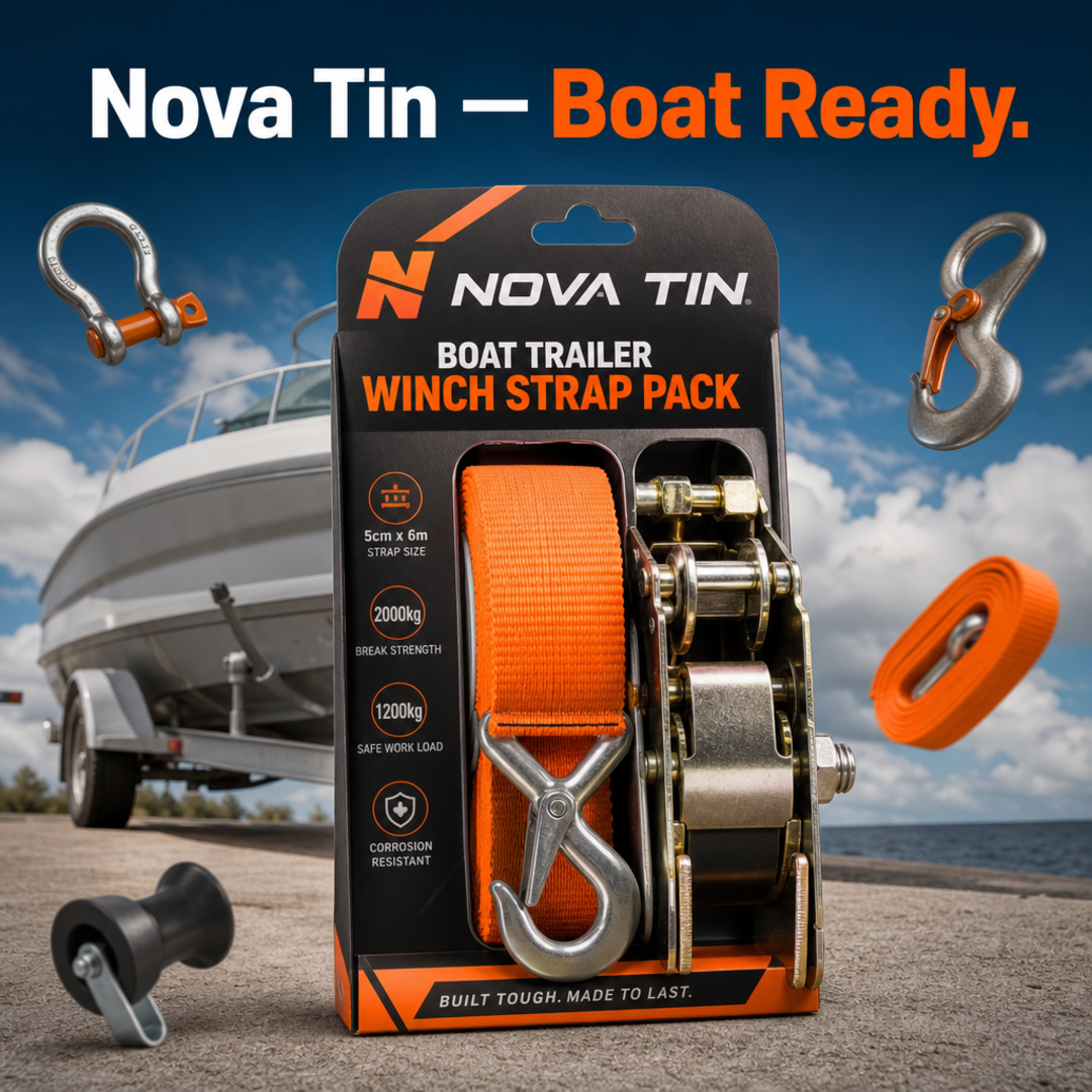 Nova Tin Boat Trailer Winch Strap Pack