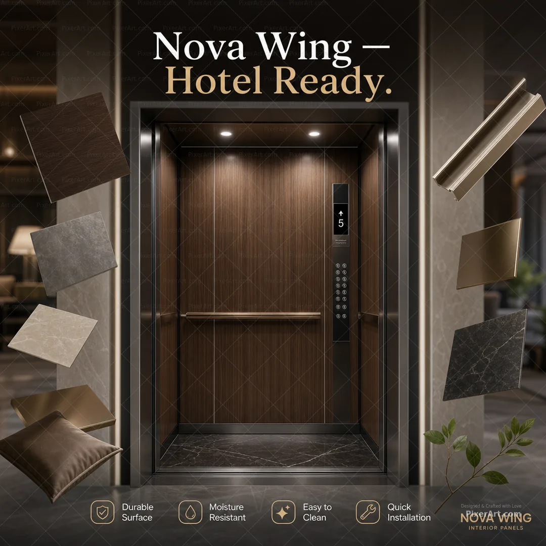 Nova Wing Hotel Elevator Interior Panel Wrap