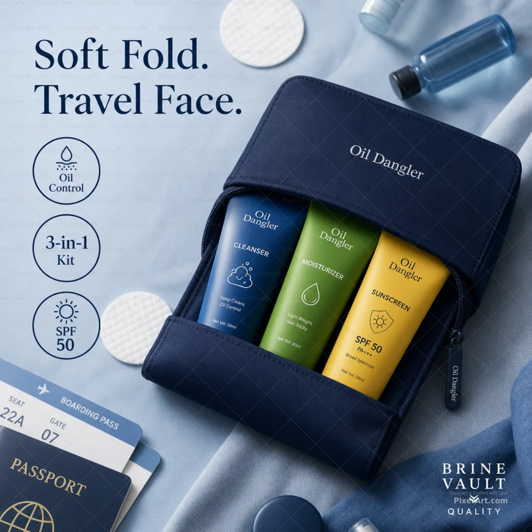 Oil Dangler 3-in-1 travel face kit