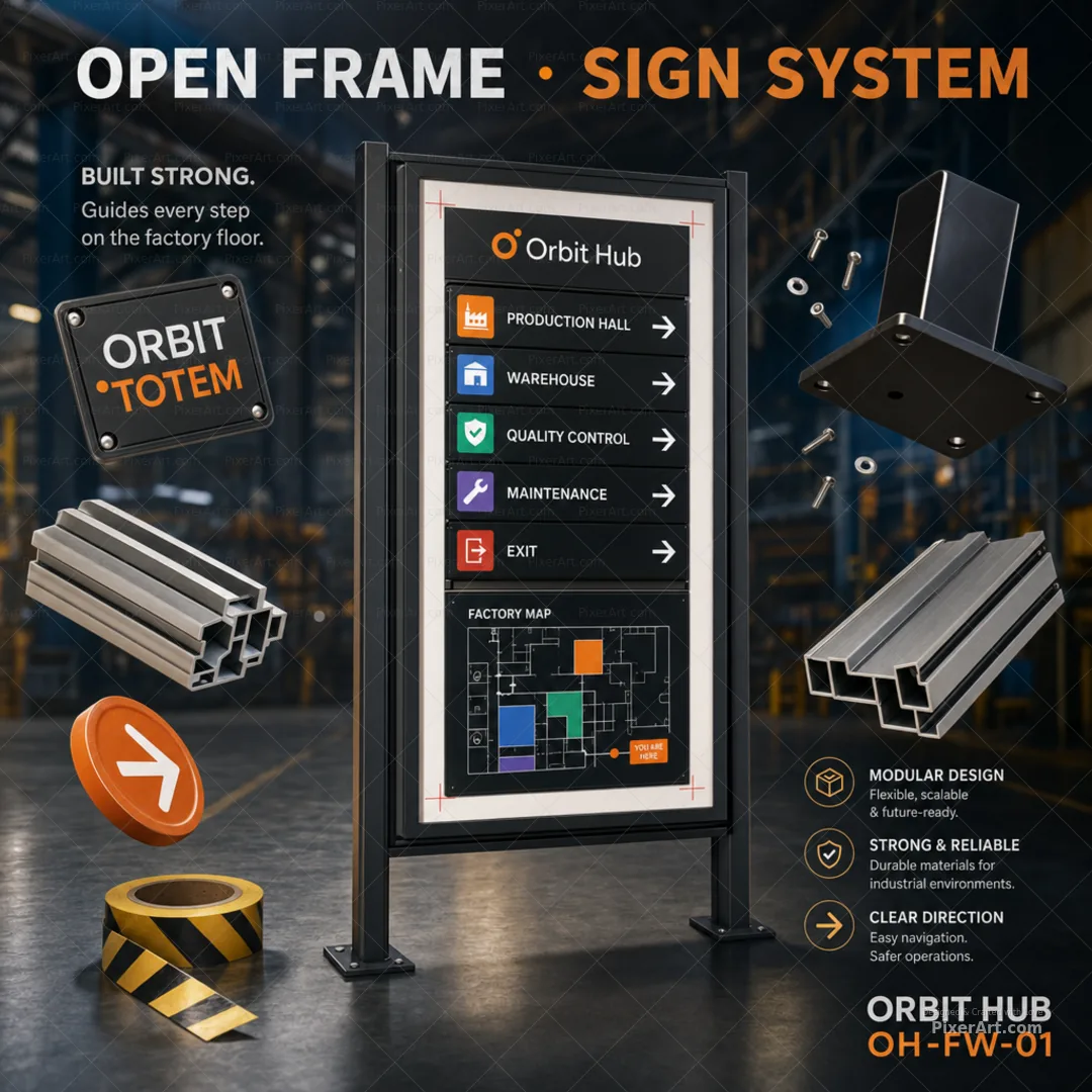 Open frame mockup