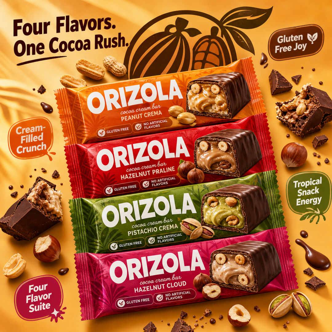 Orizola Cocoa Cream Bar Quartet