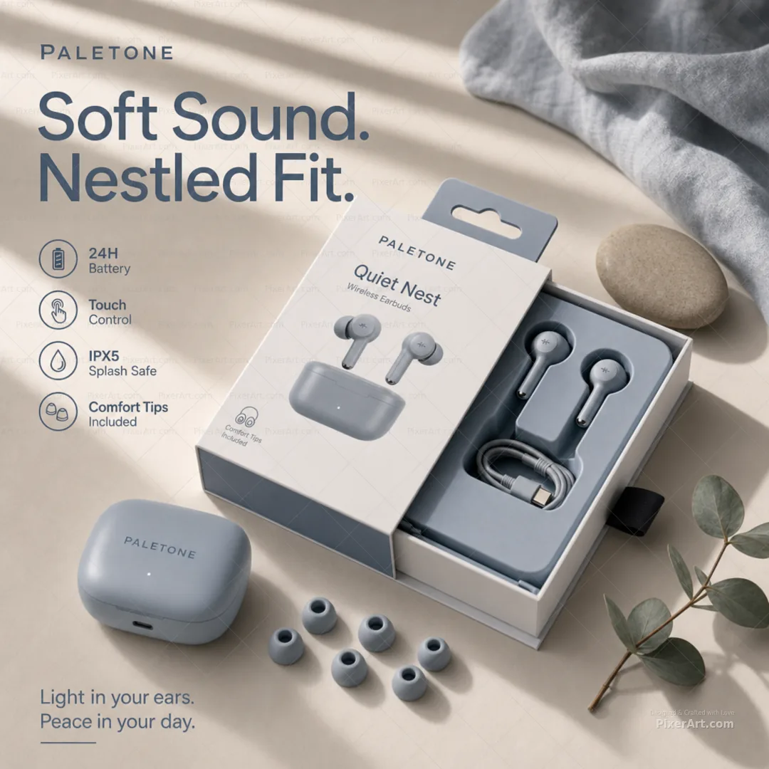Paletone Quiet Nest Wireless Earbuds